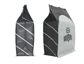 Top Ziplock Coffee Bags , Coffee Pouch Bags Spot Glossy Print High Barrier