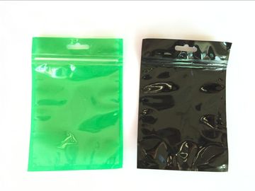 カスタマイズされた色の緑および黒を包む透明なホイルのジップ ロック式袋