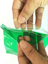 Transparent Foil Ziplock Bags Packaging Customized Color Green And Black