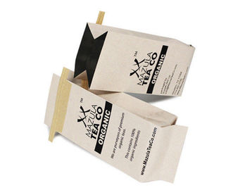 クラフト紙のコーヒー錫のタイとの包装袋の側面のガセットのエコの印刷